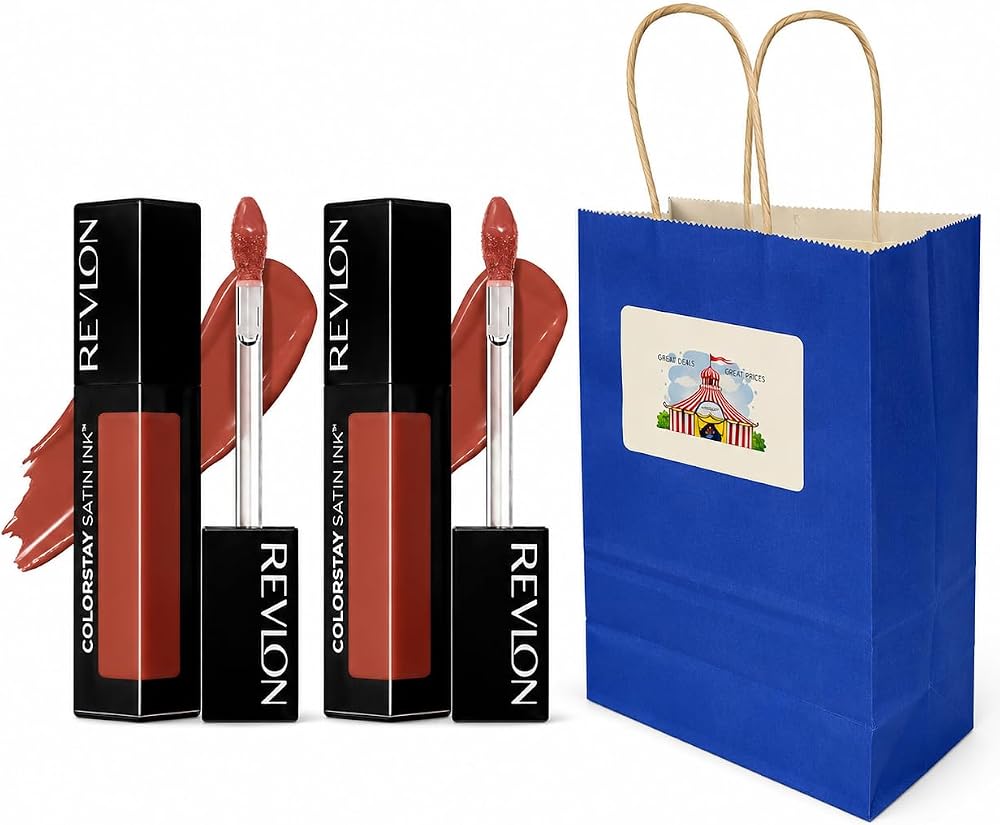 BIG TOP DEALS USA Longwear Liquid Lipstick, Citrine Queen, Satin Finish, Brightening, 2-Pack