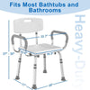 HOMLAND Shower Chair for Inside Shower with Padded Armrests and Back - Image 3