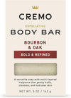 Cremo Exfoliating Body Bar Soap for Men, Bourbon & Oak Scent, 5 Oz - Personal Care