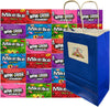 Assorted Candy Mix 24 Pack – Includes Mike and Ike & Now and Later – 4 Each Flavor – Original Fruits, Berry Blast, Cherry, Grape, Strawberry, Watermelon – With Blue Gift Bag 5.25x3.2x8