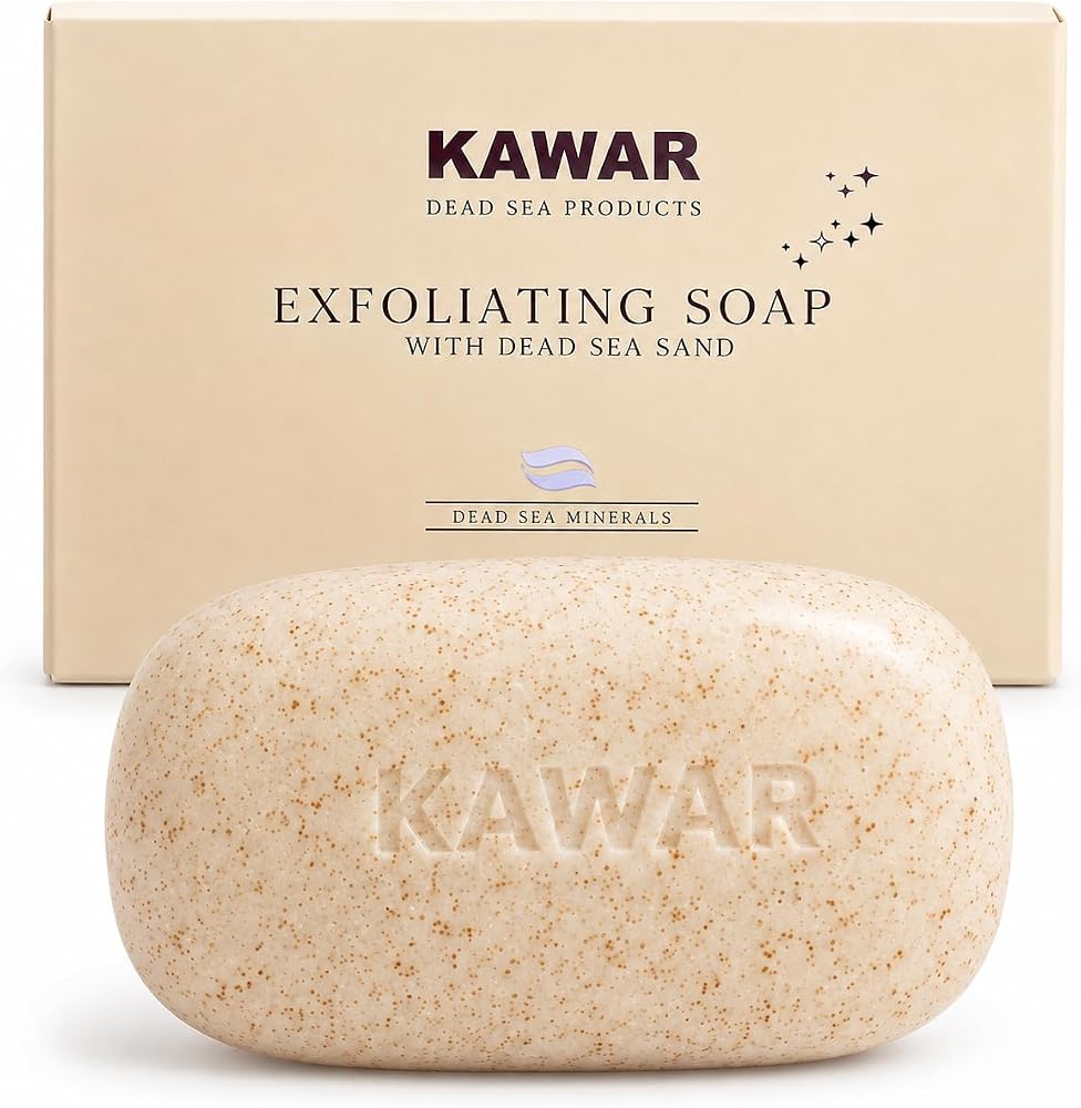 Kawar Dead Sea Exfoliating Soap with Salicylic Acid, Body Bar - Personal Care