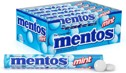 Mentos Chewy Mint Candy Roll, Mint, 14 Pieces Per Roll, 15 Count Pack - Personal Care