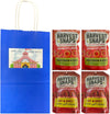 Big Top Deals USA Blue Paper Bag, 5.25x3.2x8 – Snaps Veggie Chips Hot & Spicy & Sour Cream & Onion, Custom Bundle (2 Bags Each Flavor) - Shirts - Tops
