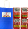 Big Top Deals USA Blue Paper Bag, 5.25x3.2x8 – Snaps Veggie Chips Hot & Spicy & Sour Cream - Image 1