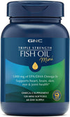 GNC Triple Strength Fish Oil Mini, 1000mg EPA & DHA, 120 Mini Softgels