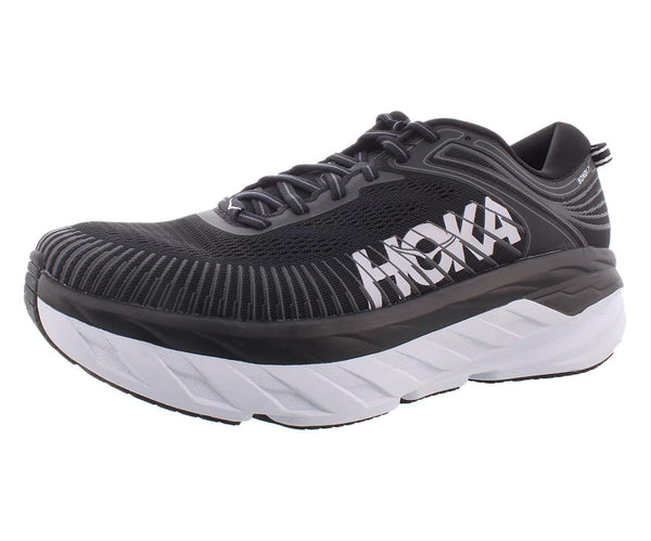 HOKA ONE ONE Bondi 7 Wide Womens Shoes Size 8, Color: Black/White/Black