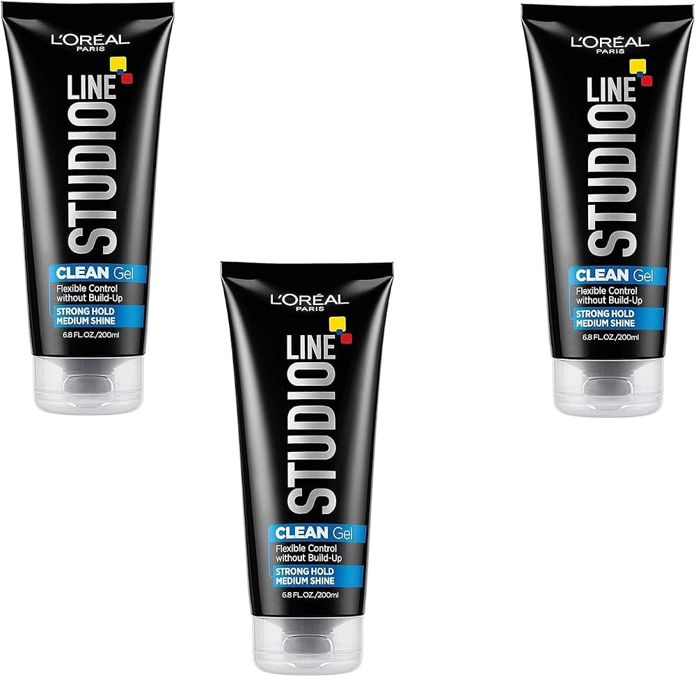 L'Oreal Paris Studio Line Strong Hold Clear Minded Clean Gel, 6.8 Fl Oz (Pack of 3) - Personal Care