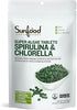 Sunfood Superfoods Chlorella Spirulina Tablets - Spirulina and Chlorella Green Algae Tablets for Women & Men, Source of Chlorophyll, B Vitamins, and Protein, Broken Cell Wall, Vegan - 4 oz Bag