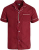 Ten West Apparel Men's 2-Piece Pajama Set with Short Sleeve Shirt and Long Pants, Size Lar - Image 2