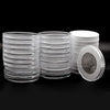 20pcs Clear Plastic Coin Capsules, Coin Collection Case of 5 Size with Adjustable Gasket for Coin Collection American Silver Eagle Liberty Coin &JFK Half Dollar & Bitcoin (19/21/25/30/40mm)-20pcs