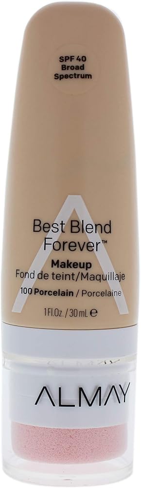 Almay Best Blend Forever Foundation, Porcelain, 1 fl. oz., SPF 40 Broad Spectrum - Face Makeup - Beauty - 100 Porcelain