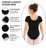 Moret Kids Girls' Ballet and Dance Short Sleeve Leotard - Classic Cotton Stretch Studio Pr - Image 4