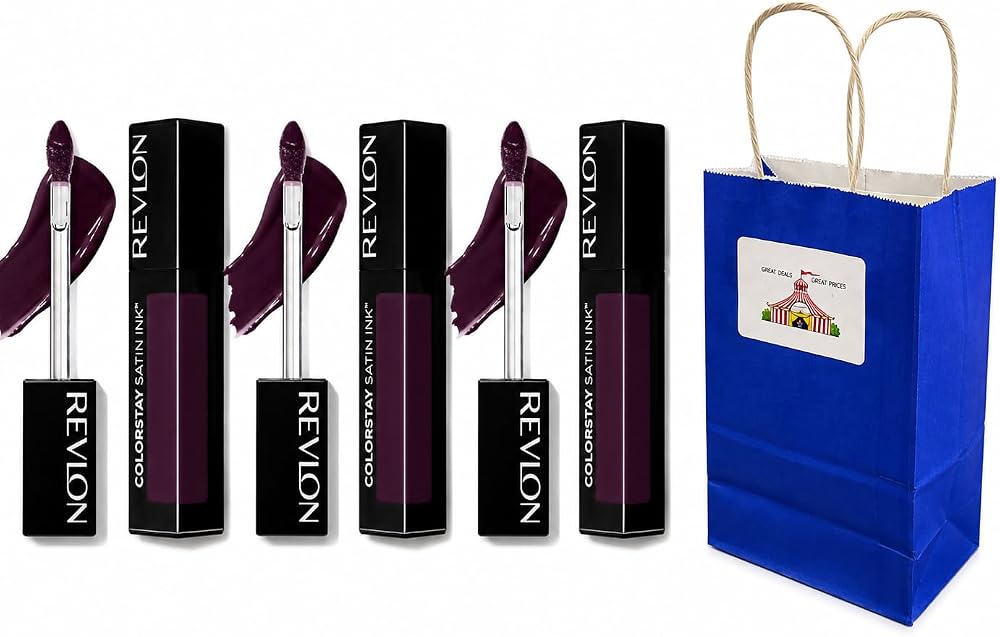 BIG TOP DEALS USA Lipstick 3-Pack, Royal Amethyst, Satin Finish, Brightening, Longwear
