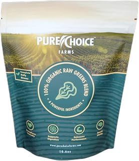 Organic Greens Superfood Powder, USA Grown - Kale, Wheatgrass, Broccoli, Astragalus, Spirulina, & Chlorella, USA Grown (10.6 oz, 1 Month Supply)