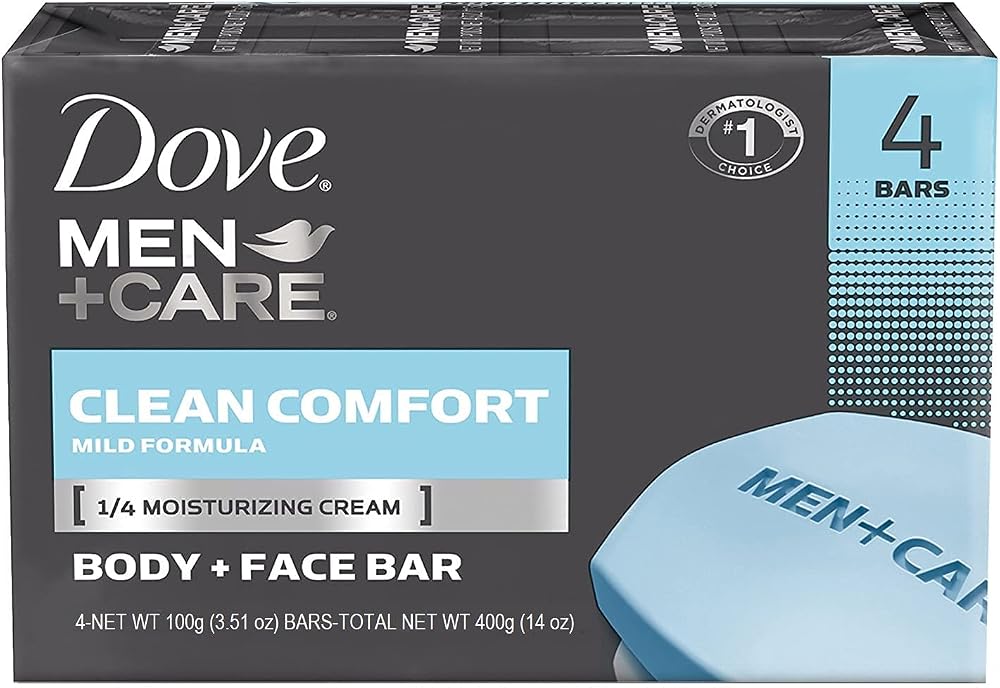 Dove Men+Care Cleansing Soap Bar for Body, Face and Hair, 3.51 Oz - Personal Care