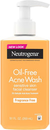 Neutrogena Oil Free Acne Face Wash, Fragrance Free, 9.1 fl oz - Personal Care