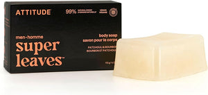 Attitude Men's Body & Face Bar Soap, Patchouli & Bourbon, Vegan, 4 Oz - Personal Care