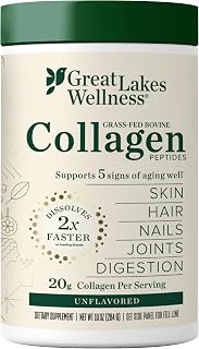 Great Lakes Wellness Collagen Peptides Powder, Unflavored, 10 oz