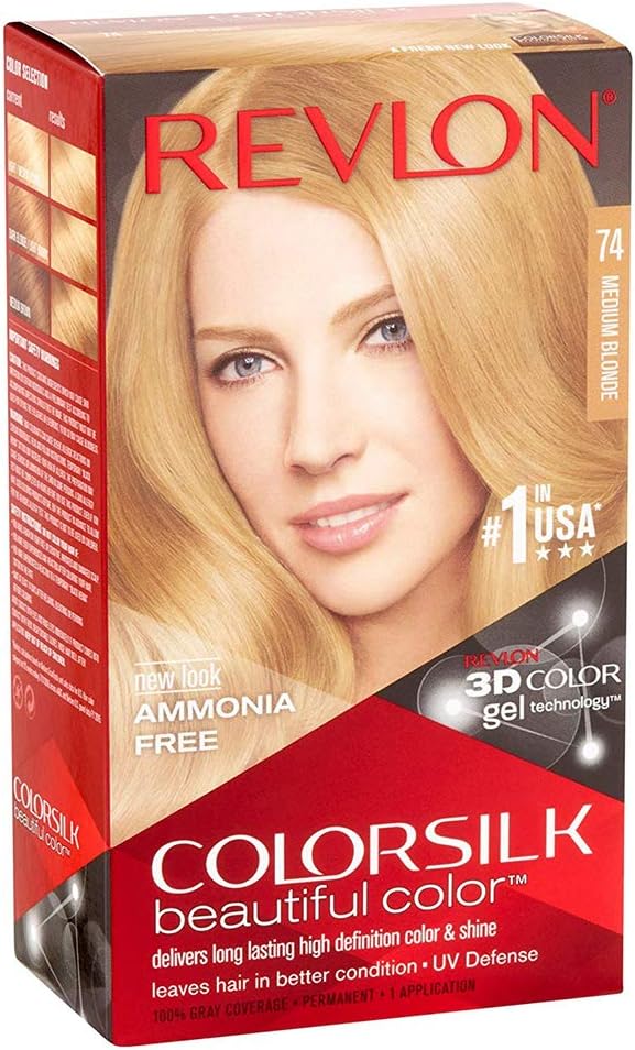 Revlon ColorSilk Hair Color [74] Medium Blonde 1 Each (Pack of 5)