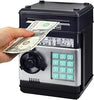 Piggy Bank for Kids, ATM Electronic Password Cash Coin Bank, Money Saving Box for Kids, Boys Girls Birthday Gift (Black)