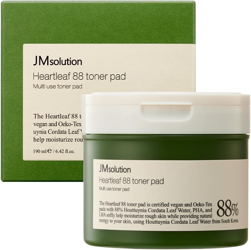 Jmsolution Heartleaf 88 Toner Pad 70 Sheets - K-Beauty Korean Cosmetics - Personal Care