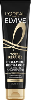 L'Oreal Paris Elvive Total Repair 5 Protein Recharge Leave In Conditioner Treatment and Heat Protectant, 5.1 Ounce - Personal Care