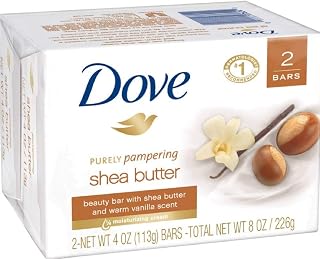 Dove Beauty Bar Soap - Purely Pampering - Shea Butter - 4 OZ Bars Per Package - Packages (Total of 4 Bars) - Personal Care