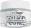 Delfanti-Milano • COLLAGEN REJUVENATING AND NOURISHING Night Cream • Face and Neck Moisturizer with BLACK PEARL and RED ALGAE GEL• Made in Italy