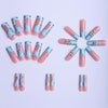 plalely Long Square Press on Nails, Acrylic Press on Nails with Designs，Long Press on Nail - Image 2
