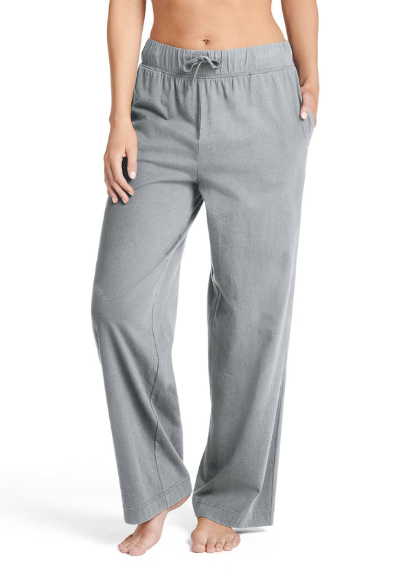 Jockey Women's Sleepwear Everyday Essentials 100% Cotton Pant, Grey Heather, 2XL