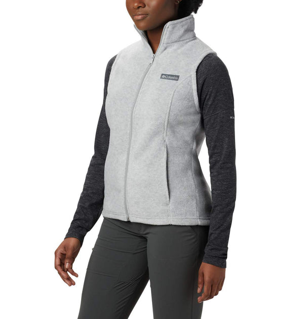 Columbia Women's Benton Springs Vest, Cirrus Grey Heather, 2X Plus