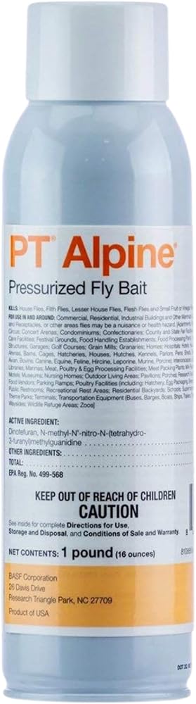 BASF PT Alpine Fly Bait, Fast Acting and Long Lasting Up to 30 Days, Ready to Use Pest Control Spray for House Flies, Fruit Flies, 16 Ounce