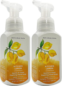 Bath and Body Works Kitchen Lemon Gentle Foaming Hand Soap (2 pack), 8.75 fl oz / 259 mL Each - Personal Care