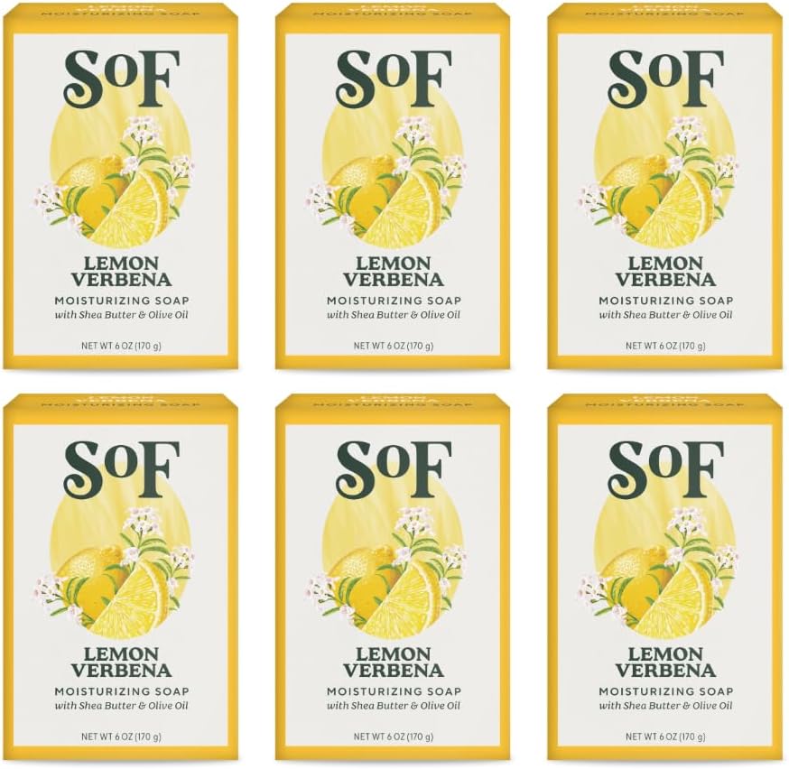 Sof Lemon Verbena Moisturizing Bar Soap, Coconut Oil & Shea Butter - Personal Care