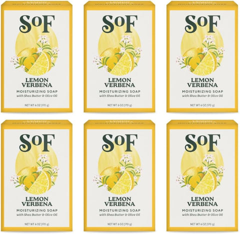 Sof Lemon Verbena Moisturizing Bar Soap, Coconut Oil & Shea Butter - Personal Care
