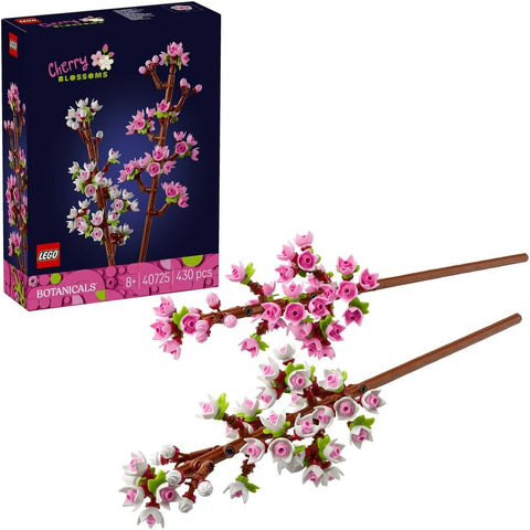 Lego 40725 Botanical Cherry Blossom Toy, Birthday Present, Blocks, Girls, Boys, Kids, 8 Years Old, 9 Years Old, 10 Years Old, Elementary Students, Decorative Plants, Fake Green, Bouquet, Artificial