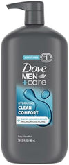 Dove Men Body & Face Wash Clean Comfort Men's Body Wash with 30 oz