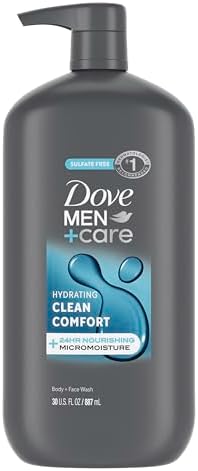 Dove Men Body & Face Wash Clean Comfort Men's Body Wash with 30 oz