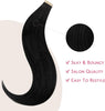 WENNALIFE Tape in Hair Extensions Human Hair Teal Green Tape in Extensions, 10pcs 20g 10 i - Image 4