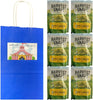 Big Top Deals USA Blue Paper Bag (5.25x3.2x8) with Snaps Veggie Chips White Cheddar 6-Pack - Image 1