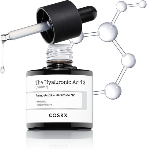 Cosrx Pure Sodium Hyaluronic Acid 3% Serum, Hydratying & Moisture Boosting for Fine Lines & Wrinkles, Repair Dry Skin, 0.67fl.oz/20ml, No Artificial Fragrance, Korean Skin Care