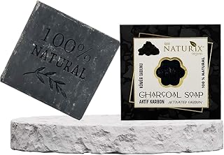 Coal Organic Bar Soap Moisturizing Soap Made from Natural Oil | Hair Hand Face Body Bath Wash | Skin Care Cleanser Shampoo - Personal Care