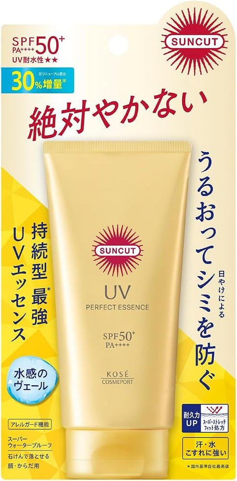 Kose SUNCUT Perfect UV Essence 80g SPF50+/PA+++/+++/+ - Personal Care