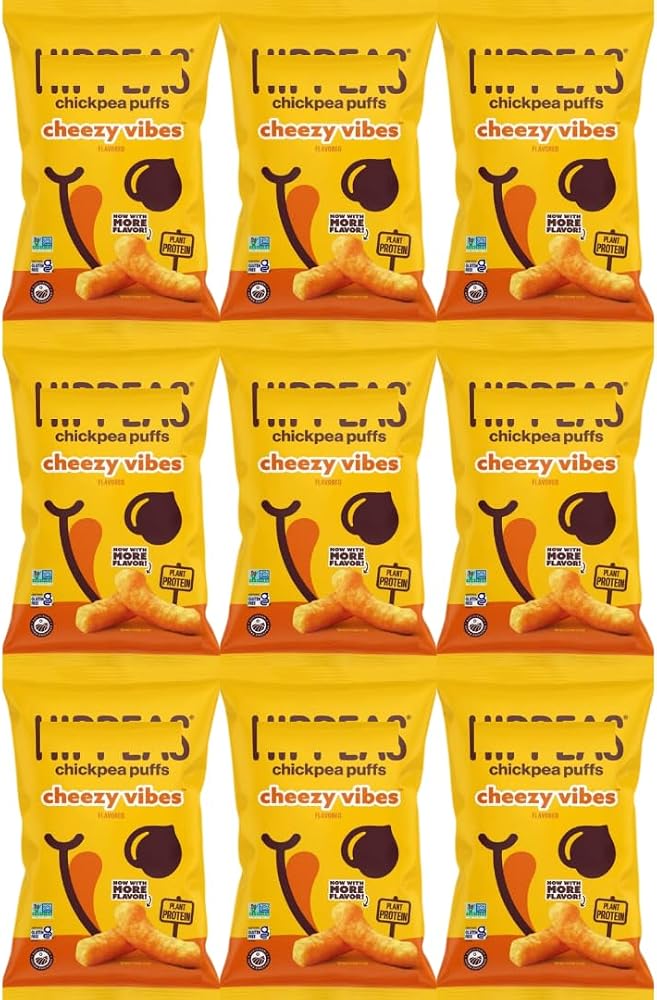 Chickpea Puffs Cheezy Vibes, 1.5 oz Bags, 9 Pack