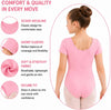 Moret Kids Girls' Ballet and Dance Short Sleeve Leotard - Classic Cotton Stretch Studio Pr - Image 4