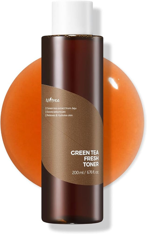 Isntree Green Tea Fresh Toner | Korean Toner with Green Tea | Hydrating Facial Toner for Oily Skin, Sebum Control & Refreshing Care, 6.76 fl oz - Personal Care
