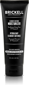 Brickell Men's Element Defense SPF45 Moisturizer for Men, Mineral Sunscreen, Hydrates and Protects Skin Against UVA/UVB Rays, With Zinc, Vitamin E, and Green Tea, 8 Ounce, Unscented