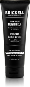 Brickell Men's Element Defense SPF45 Moisturizer for Men, Mineral Sunscreen, Hydrates and Protects Skin Against UVA/UVB Rays, With Zinc, Vitamin E, and Green Tea, 8 Ounce, Unscented