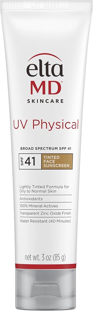 Eltamd UV Physical Tinted 100% Mineral Face Sunscreen, SPF 40 and 41 - Personal Care