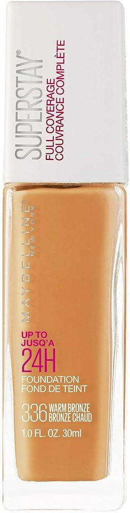 Maybelline New York Super Stay Full Coverage Liquid Foundation Makeup, 336 Warm Bronze, 1 Fl Oz